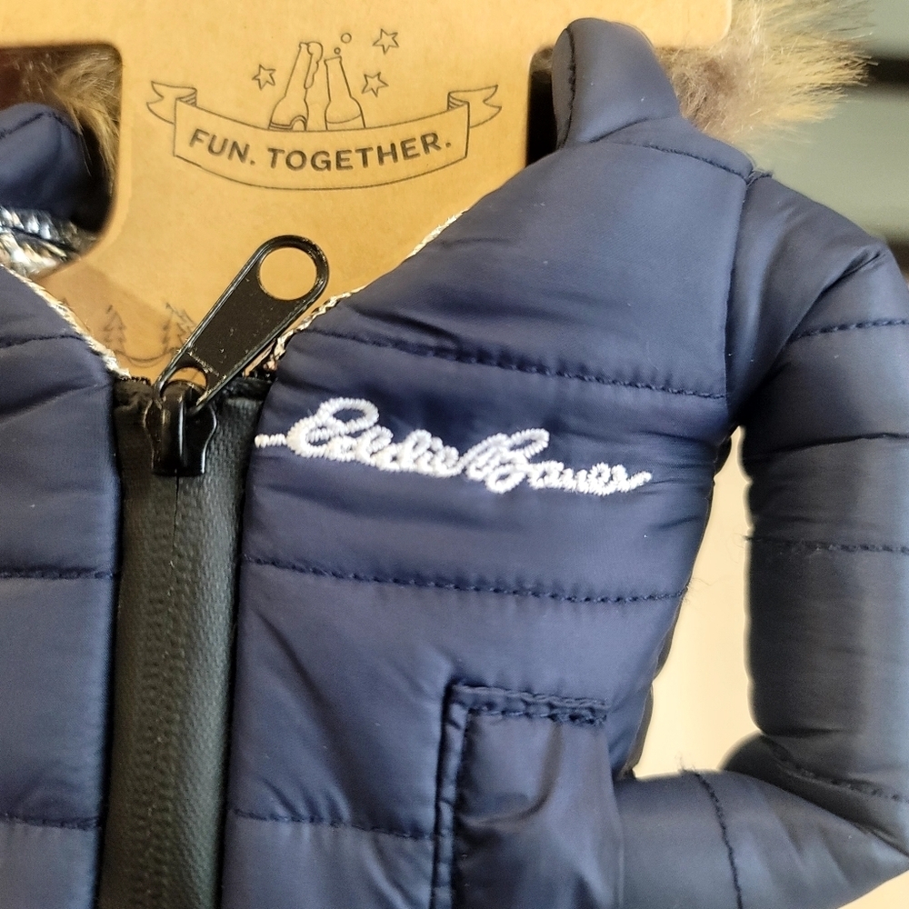 PUFFIN X EDDIE BAUER + KOHL'S Can Cooler Puffer Park , wine bottle X mas cover - Picture 8 of 16
